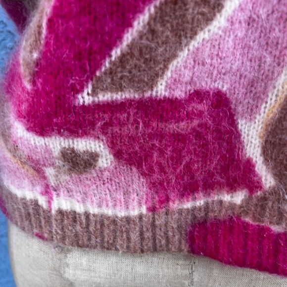 Sezane Alizee Sweater Tropic Fushchia Size Small Mohair blend - Picture 7 of 9